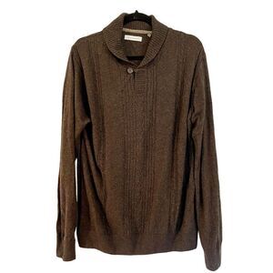 Alex cannon brown cashmere blend drape neck sweater